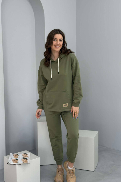 HOODIE+JOGGERS WOMEN SET GREEN/JESHILE 