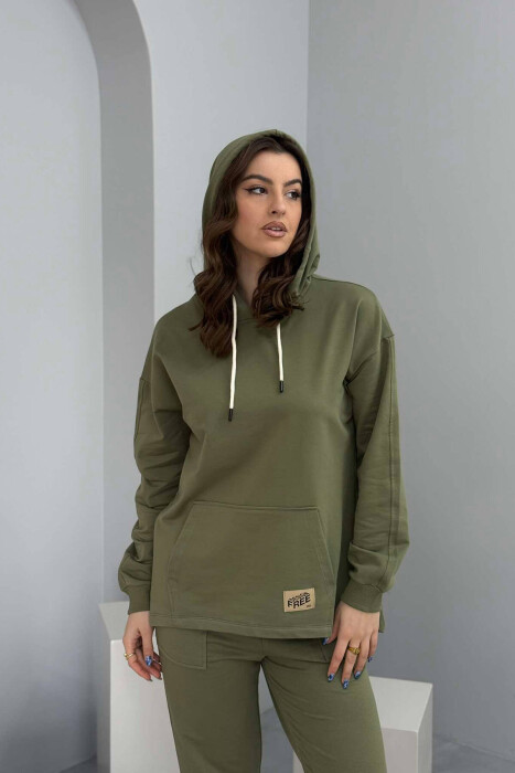 HOODIE+JOGGERS WOMEN SET GREEN/JESHILE - 2