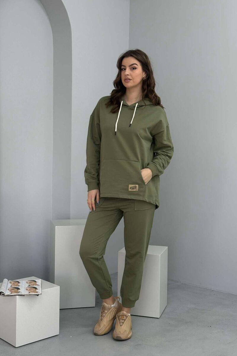 HOODIE+JOGGERS WOMEN SET GREEN/JESHILE - 3