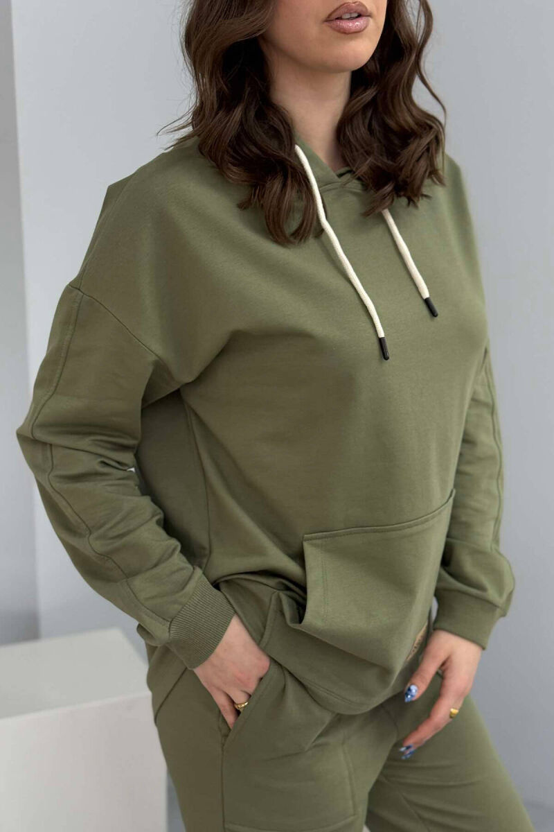 HOODIE+JOGGERS WOMEN SET GREEN/JESHILE - 4