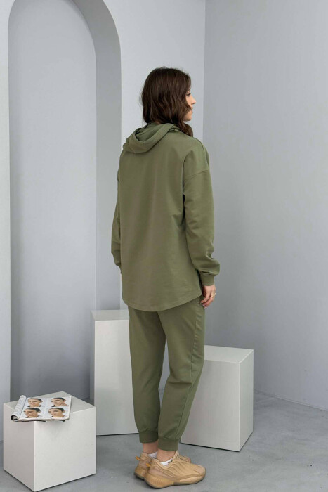 HOODIE+JOGGERS WOMEN SET GREEN/JESHILE - 5