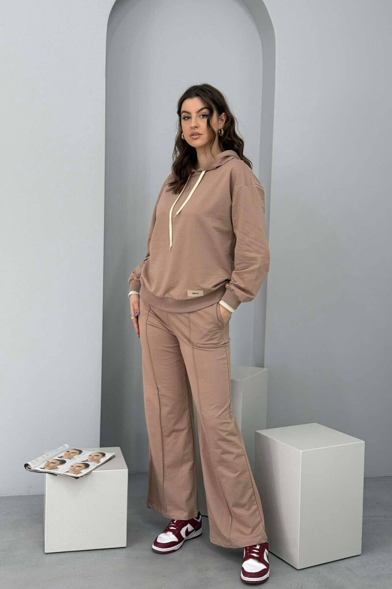 HOODIE+SWEATPANTS WOMEN SET BEIGE/BEZHE - 4