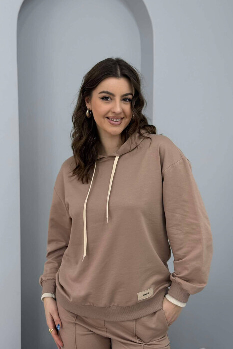 HOODIE+SWEATPANTS WOMEN SET BEIGE/BEZHE - 6