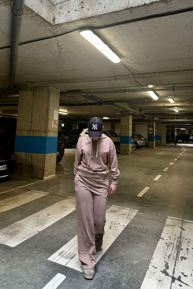 HOODIE+SWEATPANTS WOMEN SET BEIGE/BEZHE - 2