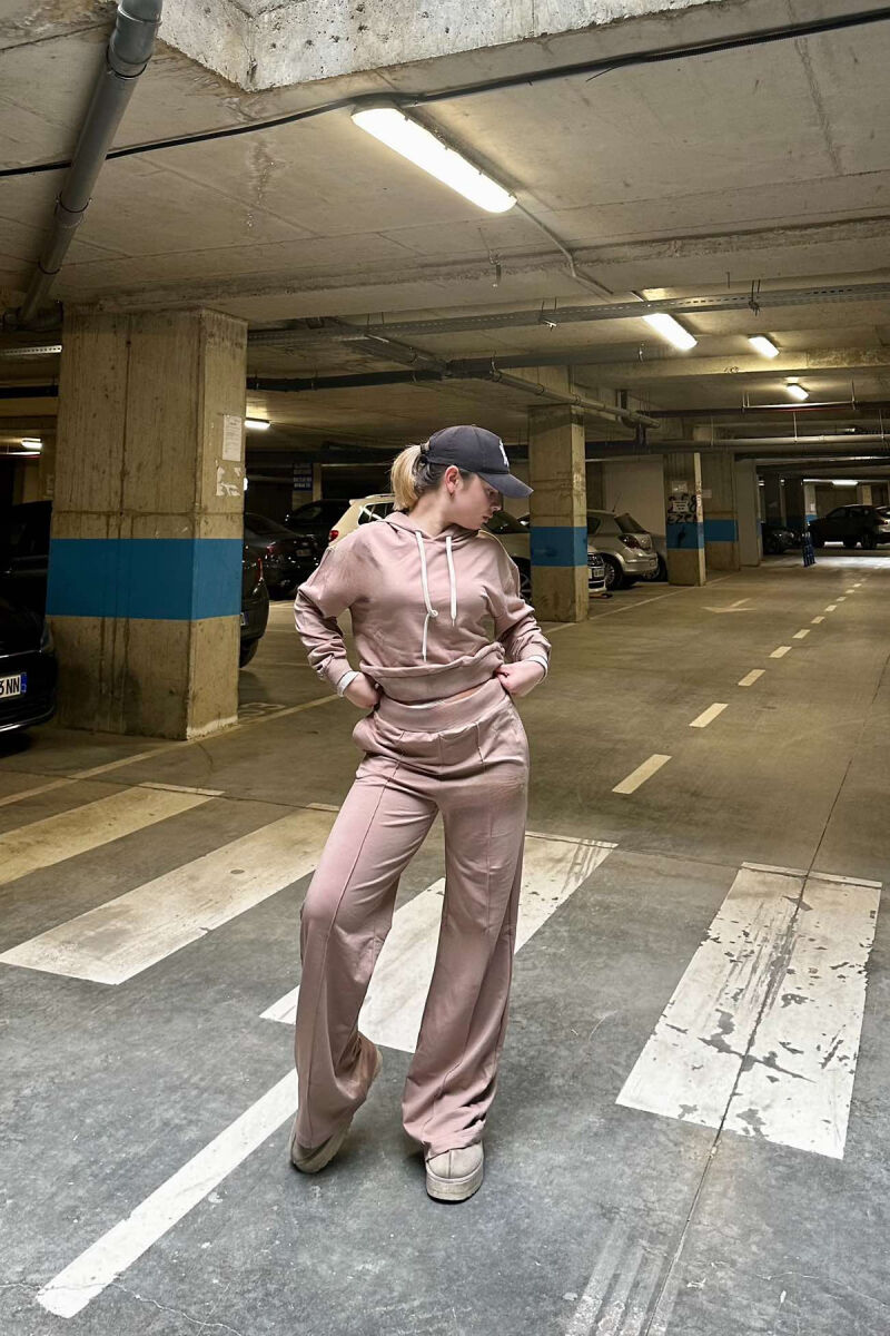 HOODIE+SWEATPANTS WOMEN SET BEIGE/BEZHE - 3