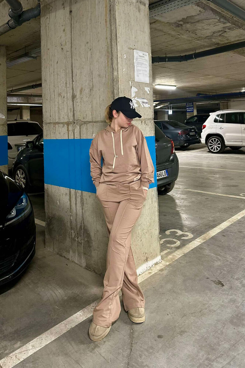 HOODIE+SWEATPANTS WOMEN SET BEIGE/BEZHE - 4
