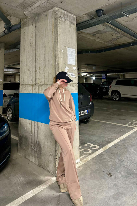 HOODIE+SWEATPANTS WOMEN SET BEIGE/BEZHE - 5