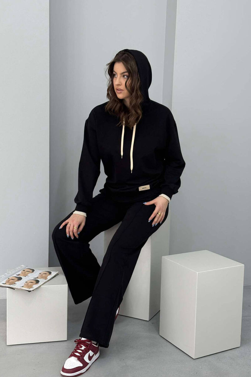 HOODIE+SWEATPANTS WOMEN SET BLACK/ E ZEZE - 3