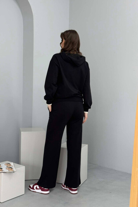 HOODIE+SWEATPANTS WOMEN SET BLACK/ E ZEZE - 4