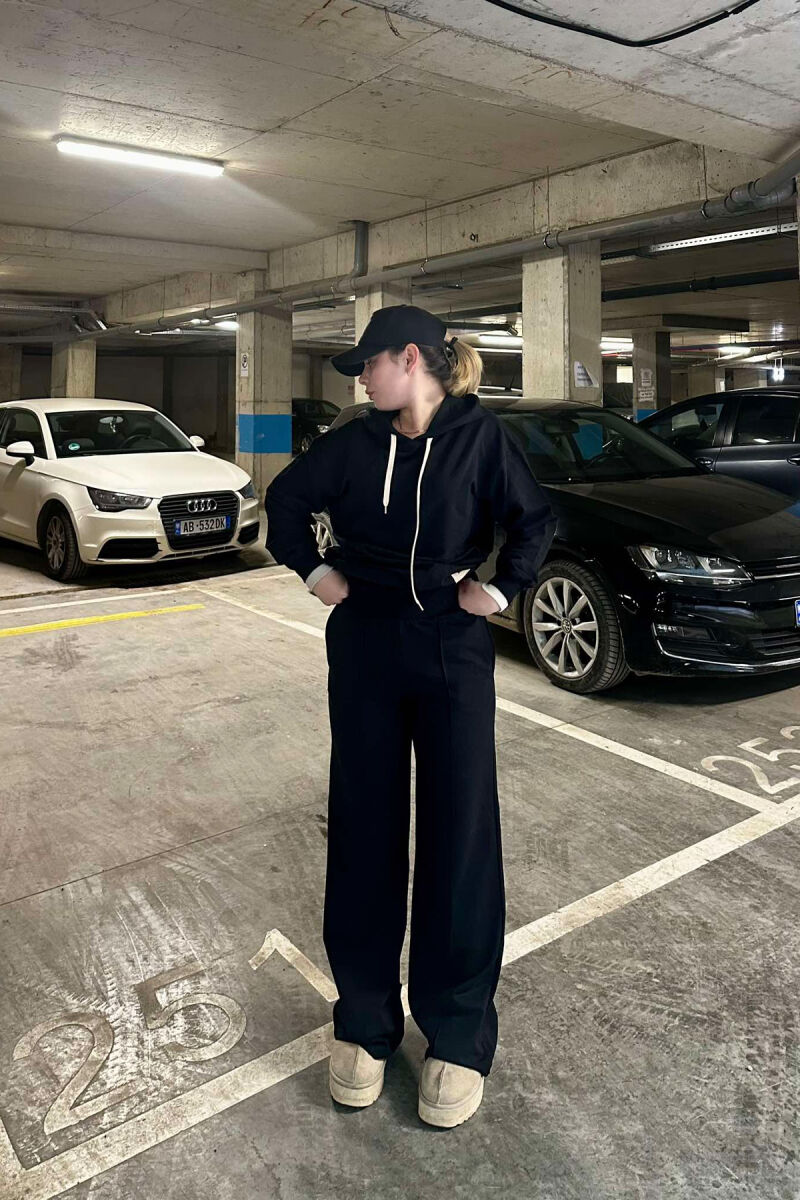 HOODIE+SWEATPANTS WOMEN SET BLACK/ E ZEZE - 3