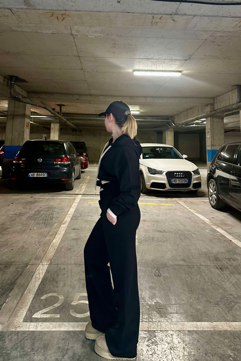 HOODIE+SWEATPANTS WOMEN SET BLACK/ E ZEZE - 4