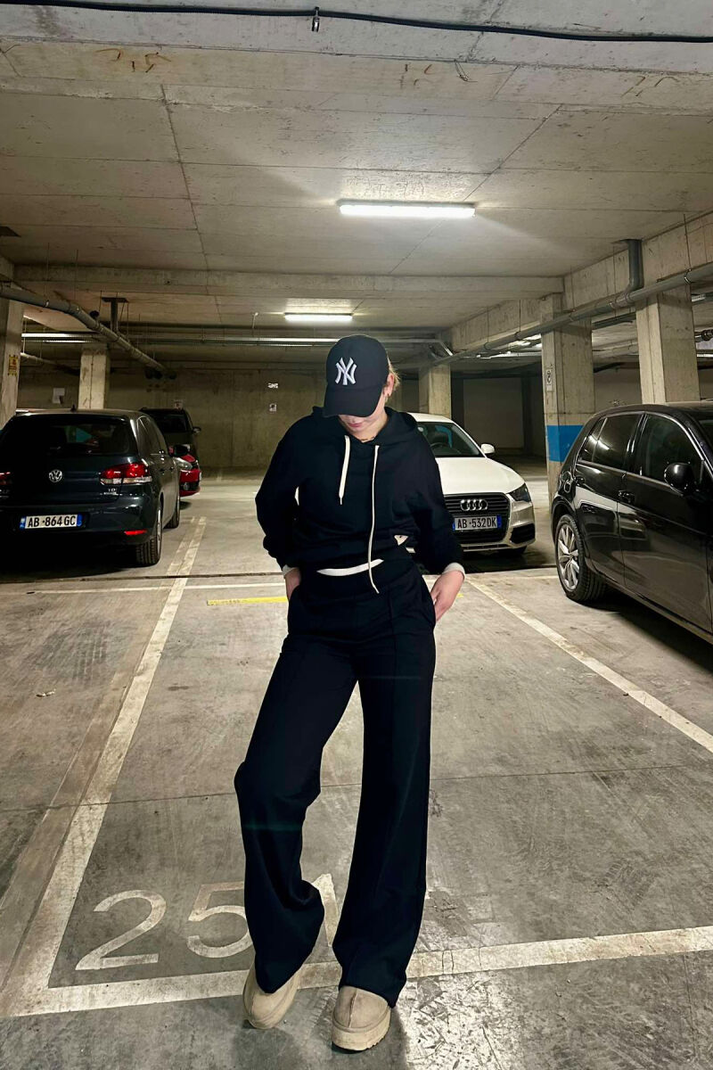 HOODIE+SWEATPANTS WOMEN SET BLACK/ E ZEZE - 5