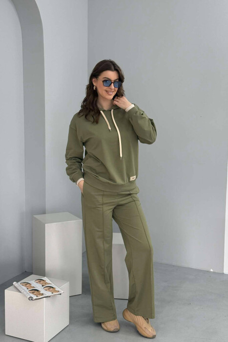 HOODIE+SWEATPANTS WOMEN SET GREEN/JESHILE 