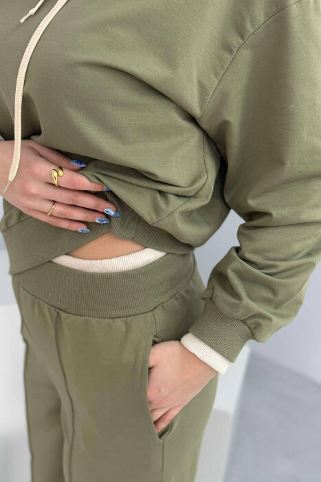 HOODIE+SWEATPANTS WOMEN SET GREEN/JESHILE - 4