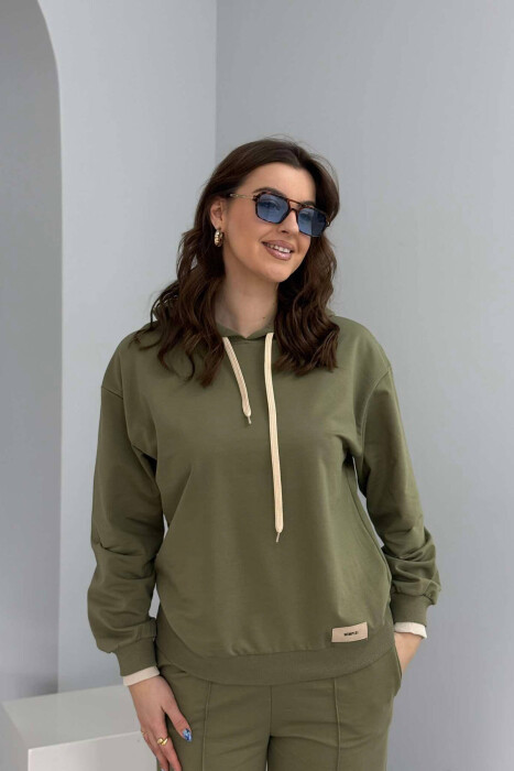 HOODIE+SWEATPANTS WOMEN SET GREEN/JESHILE - 5