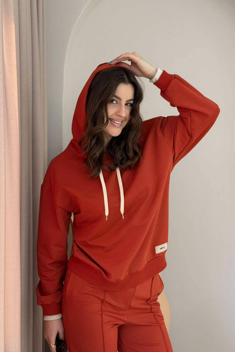 HOODIE+SWEATPANTS WOMEN SET ORANGE/PORTOKALLI - 2