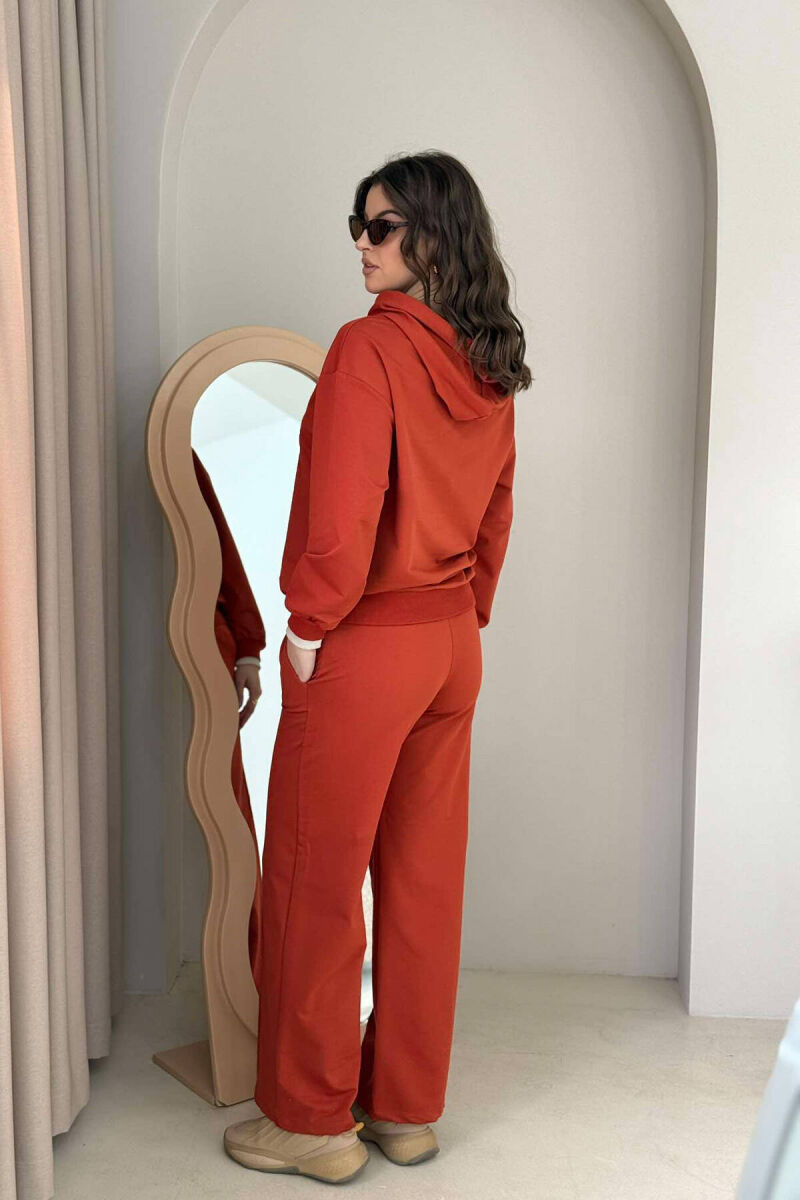 HOODIE+SWEATPANTS WOMEN SET ORANGE/PORTOKALLI - 4