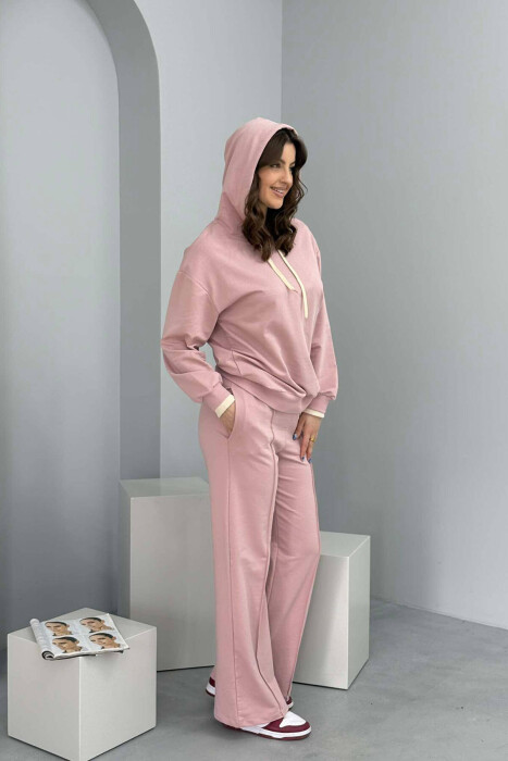 HOODIE+SWEATPANTS WOMEN SET POWDER/PUDER - 5