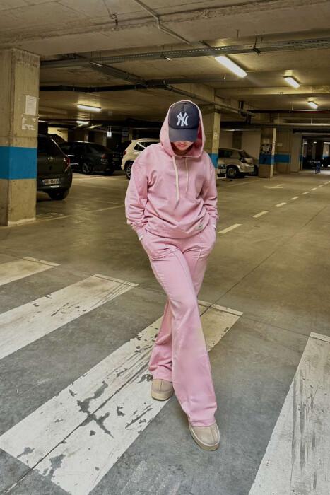 HOODIE+SWEATPANTS WOMEN SET POWDER/PUDER - 2