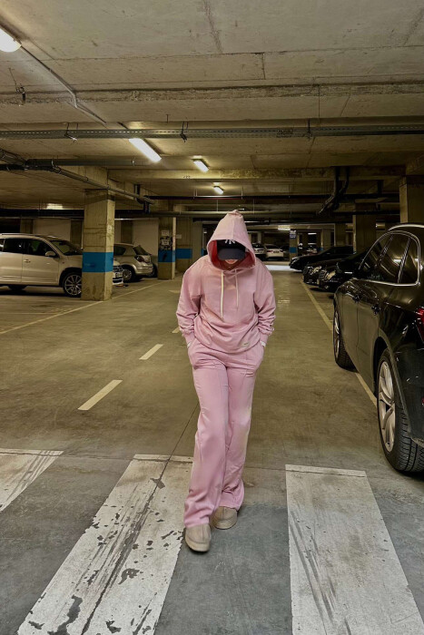 HOODIE+SWEATPANTS WOMEN SET POWDER/PUDER - 4