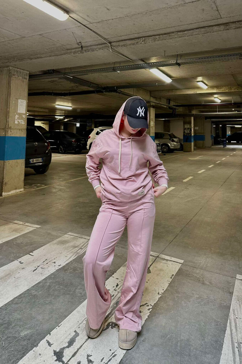 HOODIE+SWEATPANTS WOMEN SET POWDER/PUDER - 5