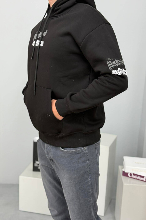 HOODIE ME PUSH DHE ME SHKRIME PER MESHKUJ NE NGJYRE TE ZEZE - 3