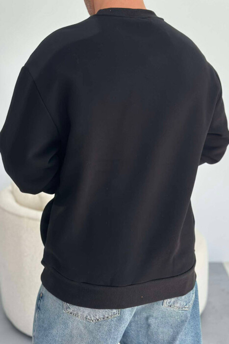 HYBRID FRONT POCKETS MEN SWEATSHIRT BLACK/ E ZEZE - 2