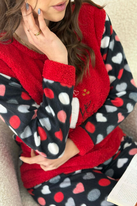 I LOVE YOU WRITINGS POLAR WOMAN PIJAMAS RED/E KUQE - 3