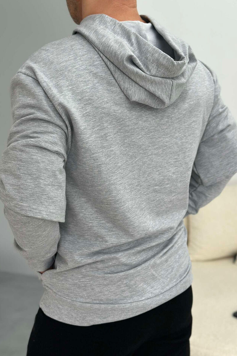 IMAGE COTTON LACING MEN HOODIE GREY/GRI - 2