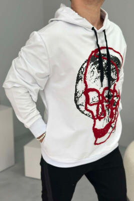 IMAGE COTTON LACING MEN HOODIE WHITE-E BARDHE 