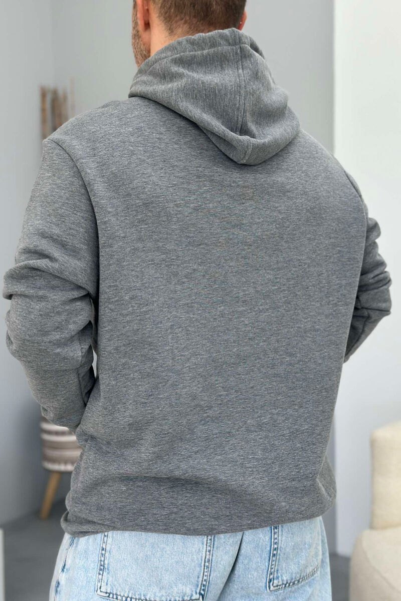 IMAGE LITTLE WRITTINGS COTTON MEN HOODIE GREY/GRI - 2