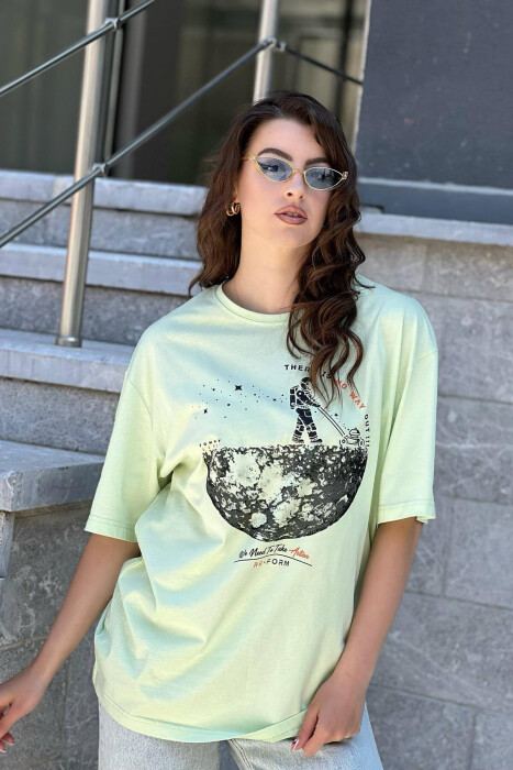 IMAGE ONE COLOR WOMAN T-SHIRT MINT/MENTE - 1