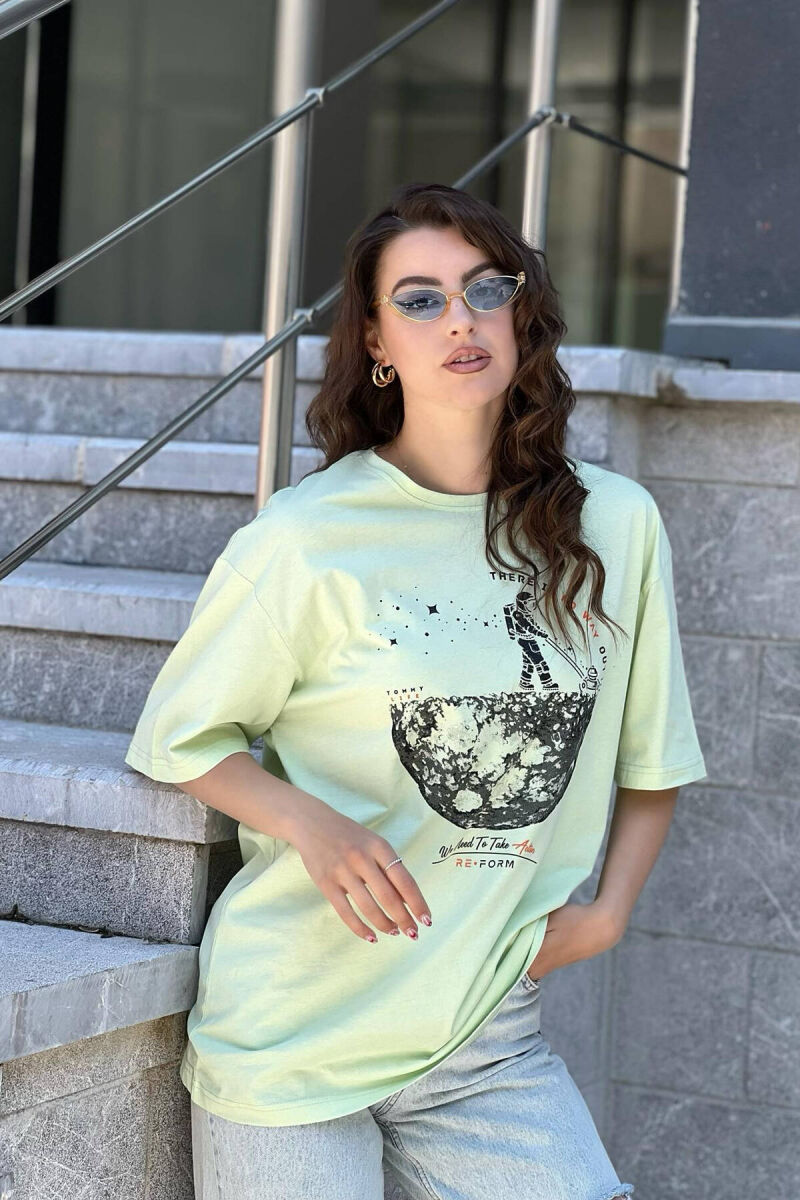 IMAGE ONE COLOR WOMAN T-SHIRT MINT/MENTE - 2