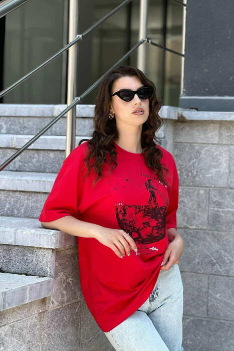 IMAGE ONE COLOR WOMAN T-SHIRT RED/E KUQE 