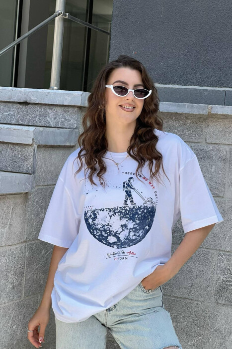 IMAGE ONE COLOR WOMAN T-SHIRT WHITE-E BARDHE 