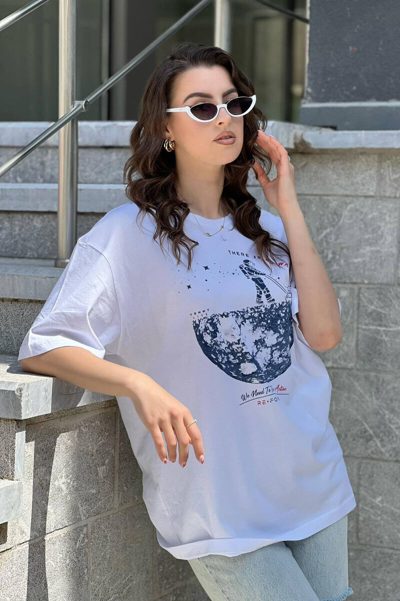 IMAGE ONE COLOR WOMAN T-SHIRT WHITE-E BARDHE - 3