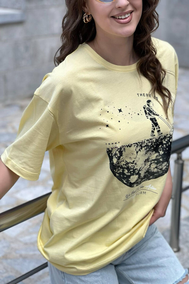 IMAGE ONE COLOR WOMAN T-SHIRT YELLOW/E VERDHE - 2
