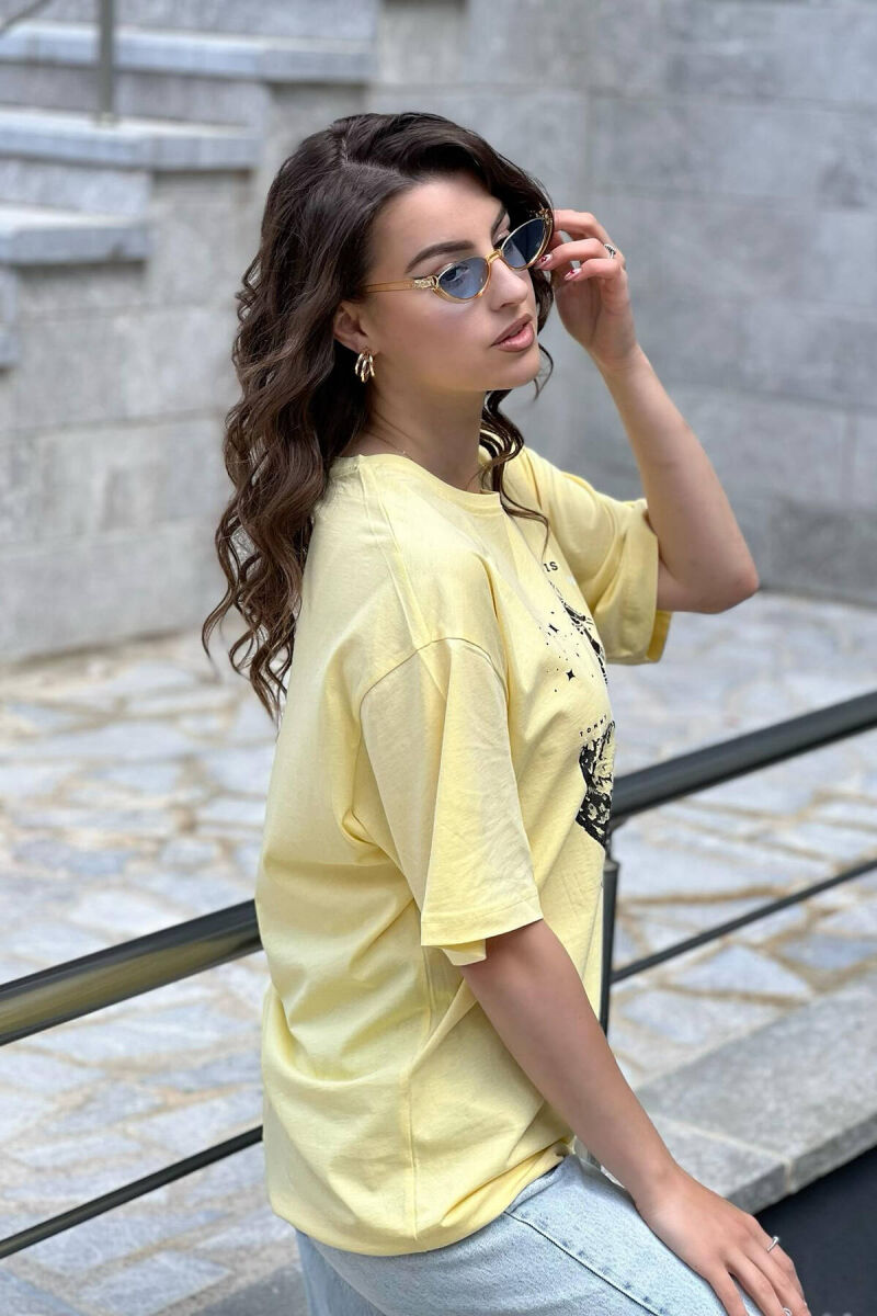 IMAGE ONE COLOR WOMAN T-SHIRT YELLOW/E VERDHE - 3