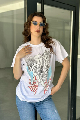 IMAGE ONE COLOR WOMAN T-SHIRT WHITE-E BARDHE 