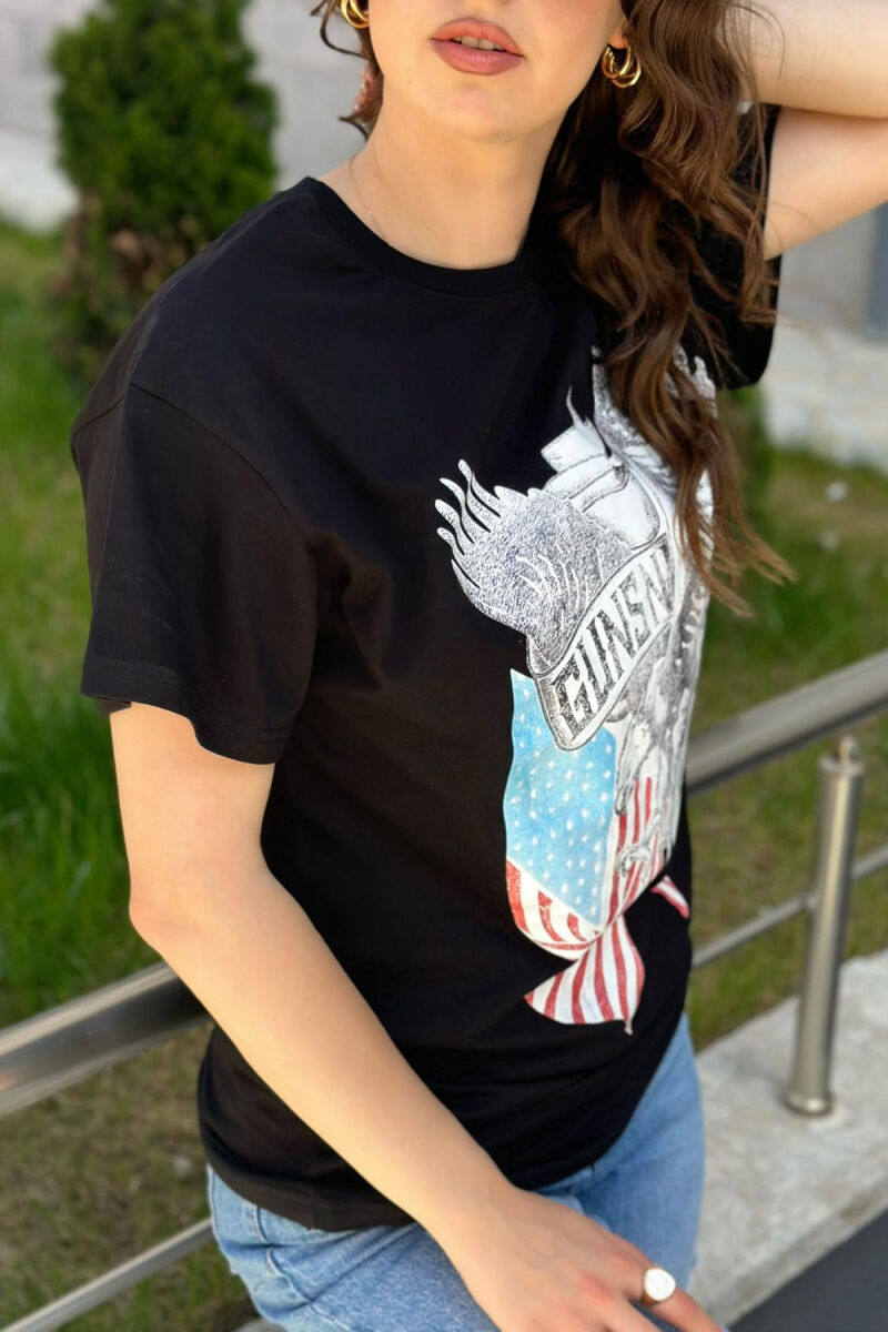 IMAGE T-SHIRT PËR FEMRA E ZEZË - 3