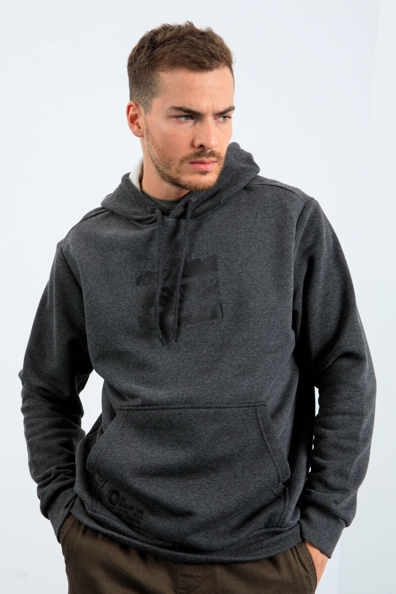 IMAGE WRITTINGS COTTON MEN HOODIE DARK GREY/GEE - 5