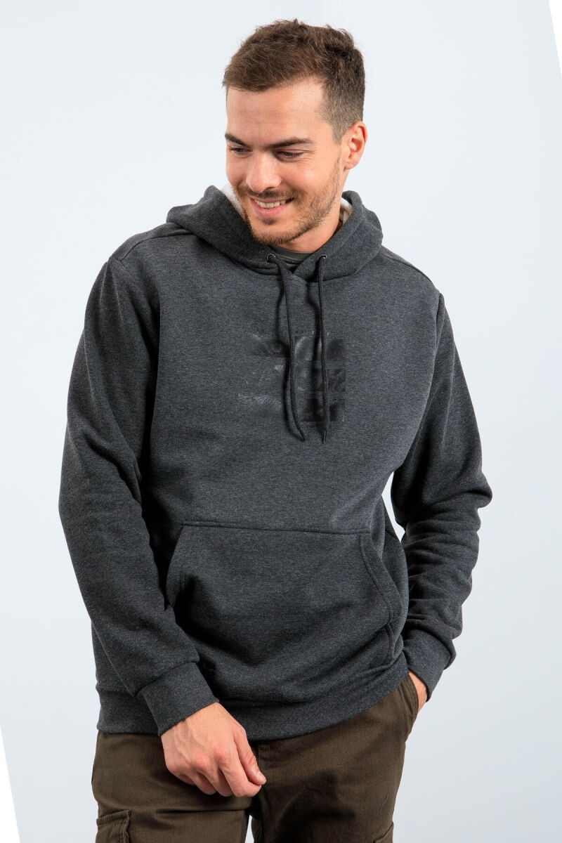 IMAGE WRITTINGS COTTON MEN HOODIE DARK GREY/GEE - 6