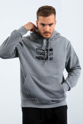 IMAGE WRITTINGS COTTON MEN HOODIE GREY/GRI 