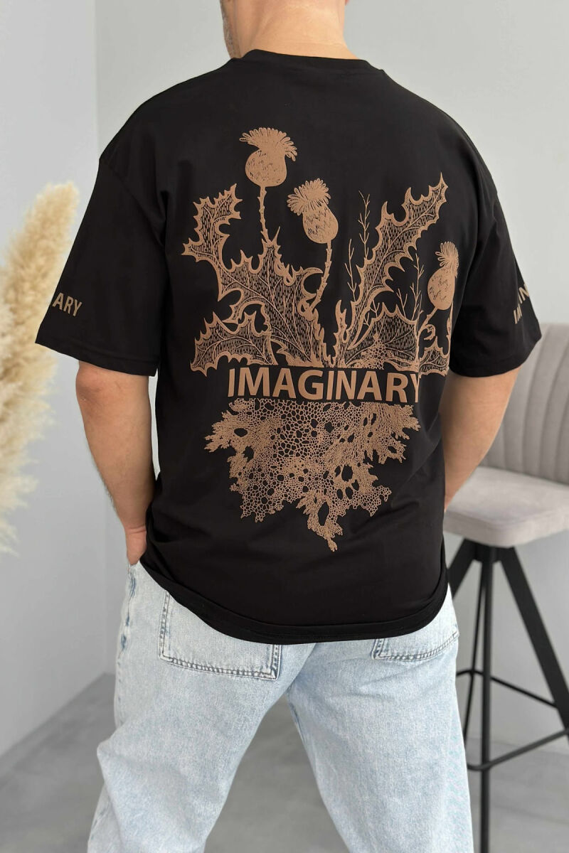 IMAGINARY WRITTING MEN T-SHIRT BLACK/ E ZEZE - 3