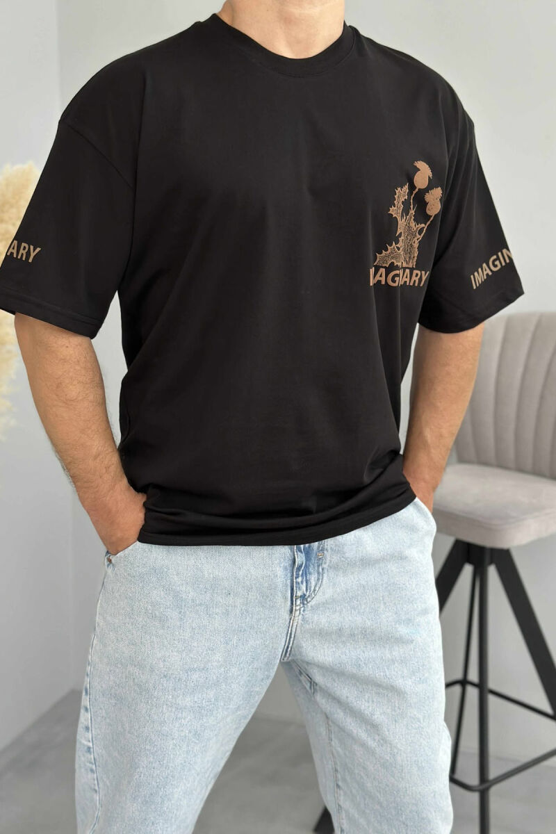 IMAGINARY WRITTING MEN T-SHIRT BLACK/ E ZEZE - 4