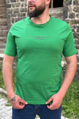 IN 1982 ONE COLOR COTTON MEN T-SHIRT GREEN/JESHILE 