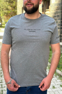 IN 1982 ONE COLOR COTTON MEN T-SHIRT GREY/GRI 