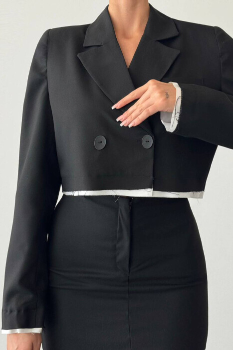 JACKET+SHORT SKIRT WOMAN SET BLACK/ E ZEZE - 2