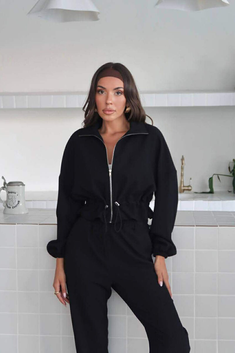 JACKET+TROUSERS ONE COLOR WOMEN SET BLACK/ E ZEZE - 4