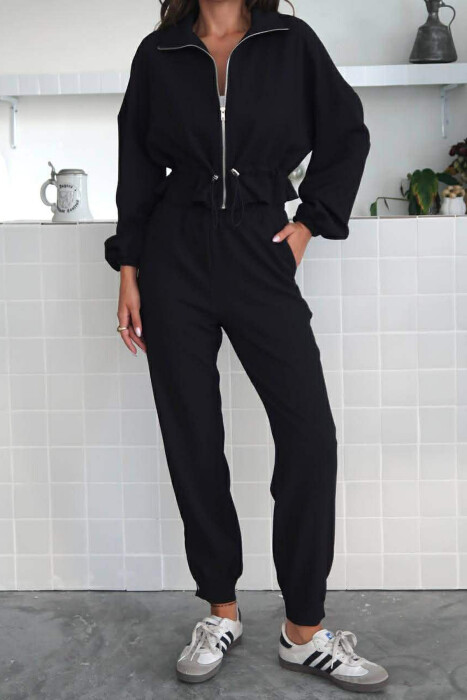 JACKET+TROUSERS ONE COLOR WOMEN SET BLACK/ E ZEZE - 1